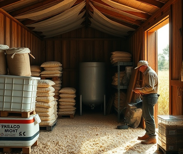 Jak przechowywać granulat suszący kukurydzy na małym gospodarstwie?