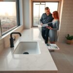 blaty do łazienki z kwarcytu warszawa