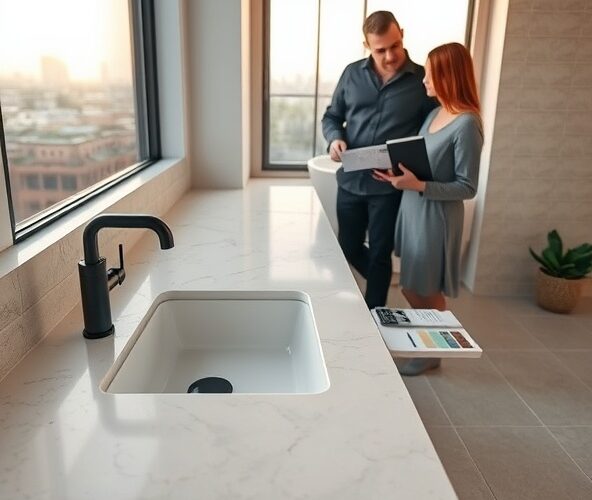 Jak zamówić blaty do łazienki z kwarcytu w Warszawie bez przepłaty?