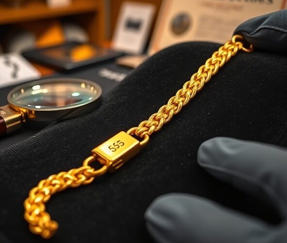 Jak rozpoznać oryginalny łańcuszek złoty lisi ogon 585 w lombardzie?