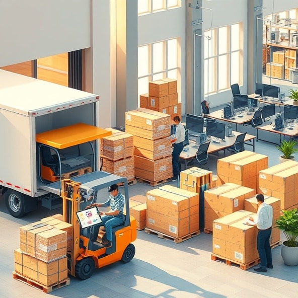 transport wyposażenia biura