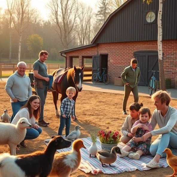 zajęcia ze zwierzętami blisko łodzi