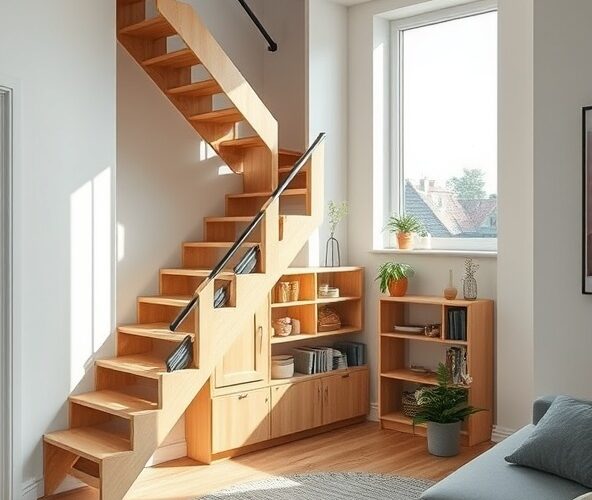 Jak wybrać schody wewnętrzne drewniane w Warszawie do małego mieszkania, żeby zyskać dodatkowe miejsce do przechowywania?