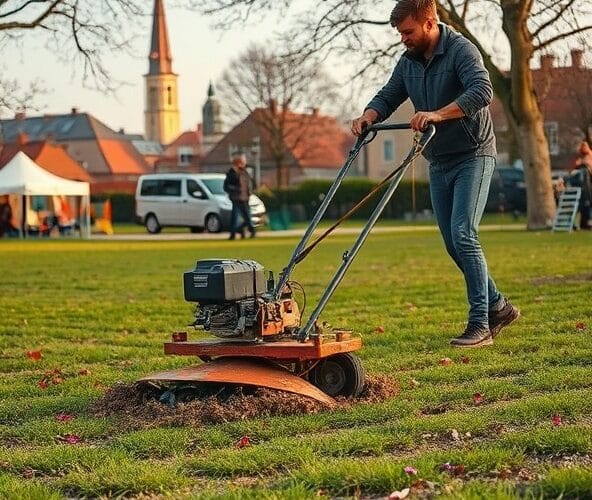 Kiedy wykonać wertykulację trawnika w Błoniu po imprezach?