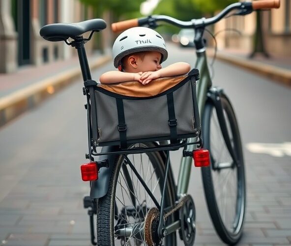 Czy fotelik rowerowy Thule na bagażnik będzie stabilny na miejskim rowerze z ramą typu damskiego?