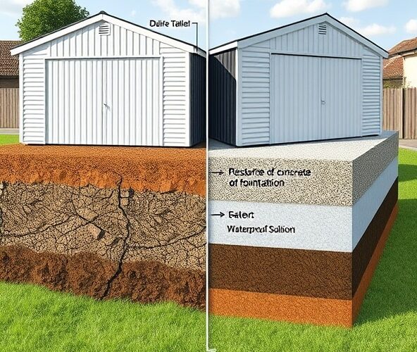 Czy garaż blaszany dwuspadowy 6×6 na miękkim gruncie wymaga pełnego fundamentu, żeby nie osiadał?