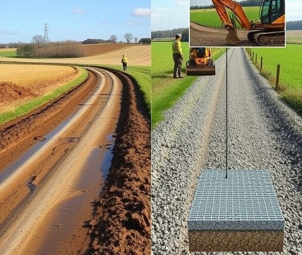 Czy geosiatka drogowa na drodze dojazdowej zmniejszy koszty napraw kolein i wysadzin?