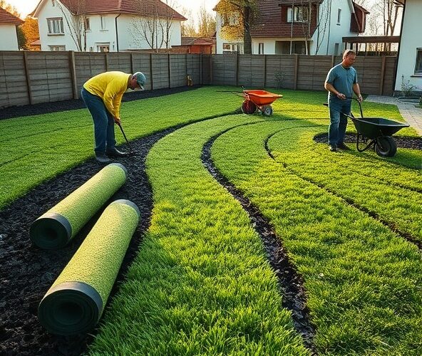 Kiedy najlepiej układać trawę z rolki w Nadarzynie?